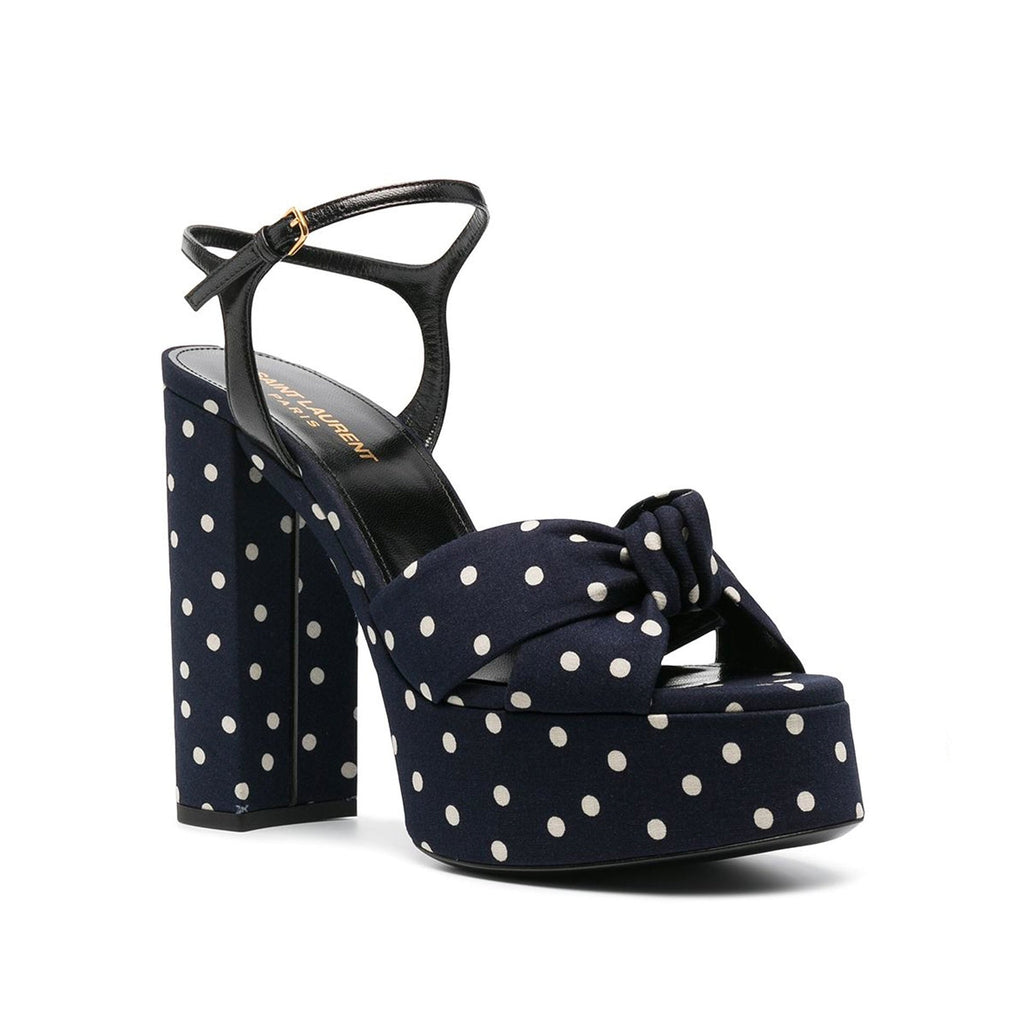 Saint Laurent Bianca Polka-Dot Sandals