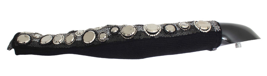 Dolce &amp; Gabbana Fingerlose Handschuhe aus Kaschmir mit Pailletten