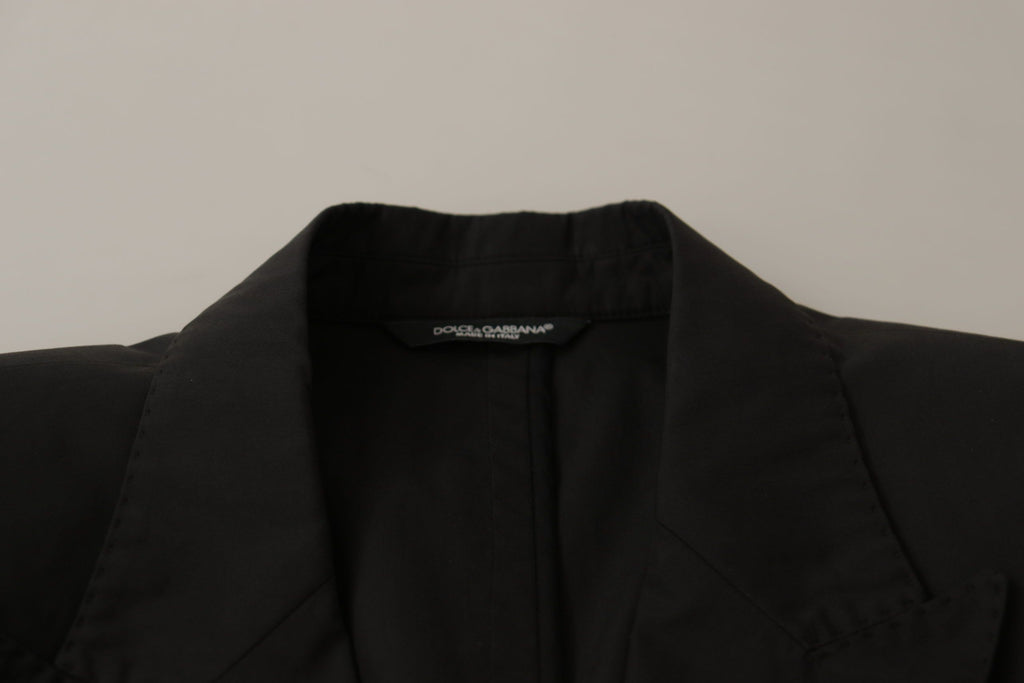 Dolce &amp; Gabbana Eleganter Taormina-Blazer aus schwarzer Baumwolle