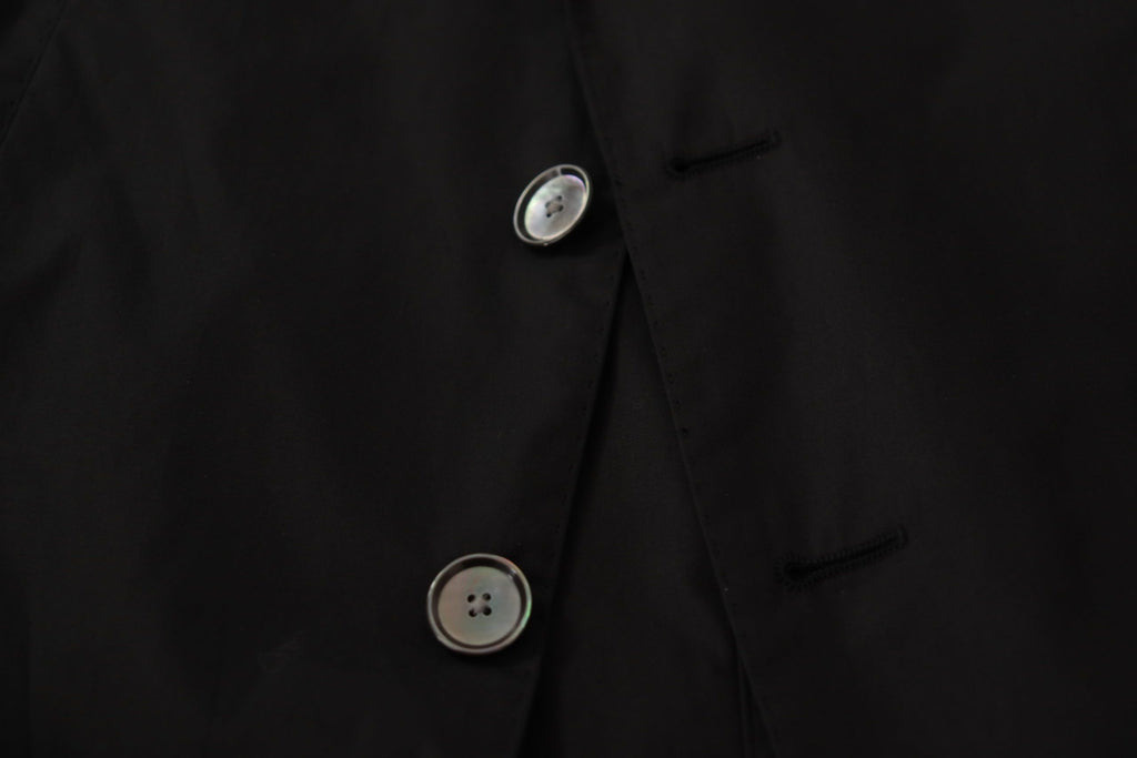 Dolce &amp; Gabbana Eleganter Taormina-Blazer aus schwarzer Baumwolle