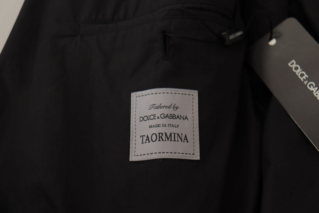Dolce &amp; Gabbana Eleganter Taormina-Blazer aus schwarzer Baumwolle