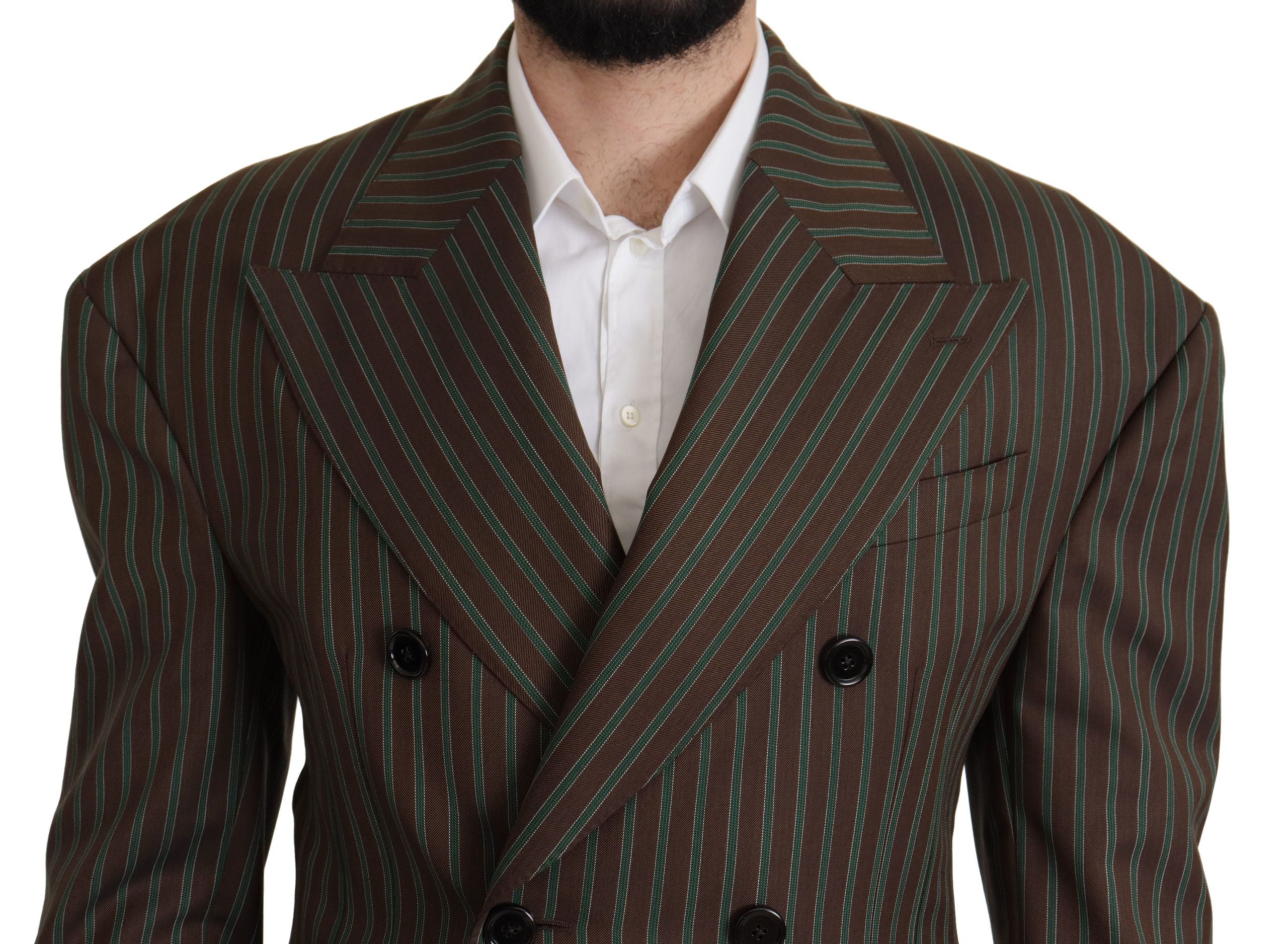Dolce &amp; Gabbana – Mehrfarbig gestreifter Zweireiher-Blazer
