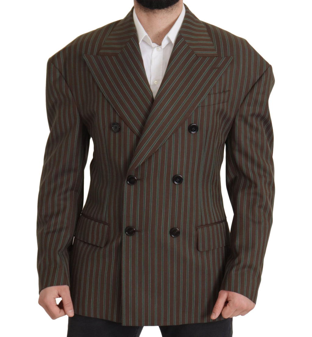 Dolce &amp; Gabbana – Mehrfarbig gestreifter Zweireiher-Blazer