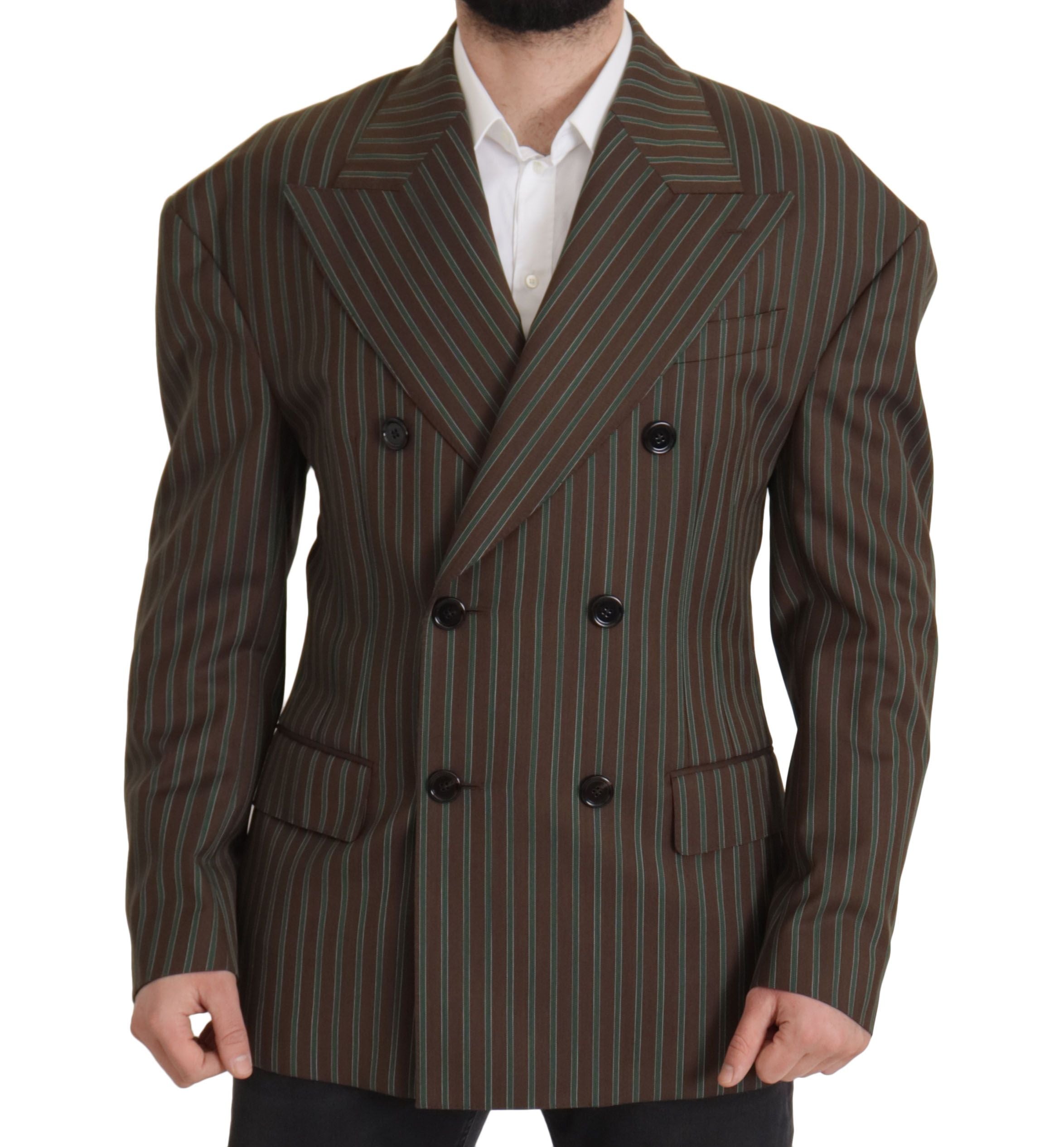 Dolce &amp; Gabbana – Mehrfarbig gestreifter Zweireiher-Blazer