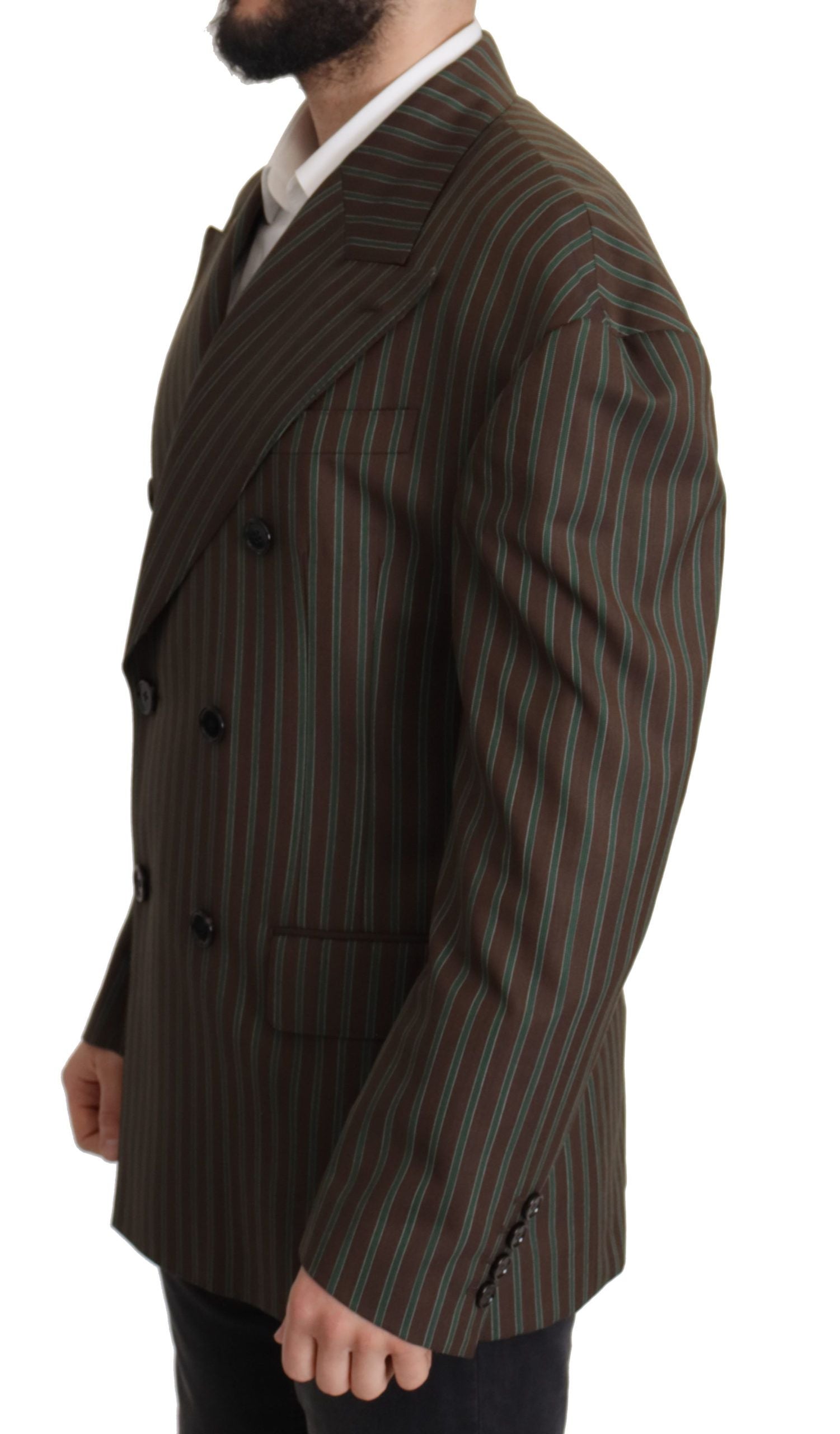 Dolce &amp; Gabbana – Mehrfarbig gestreifter Zweireiher-Blazer