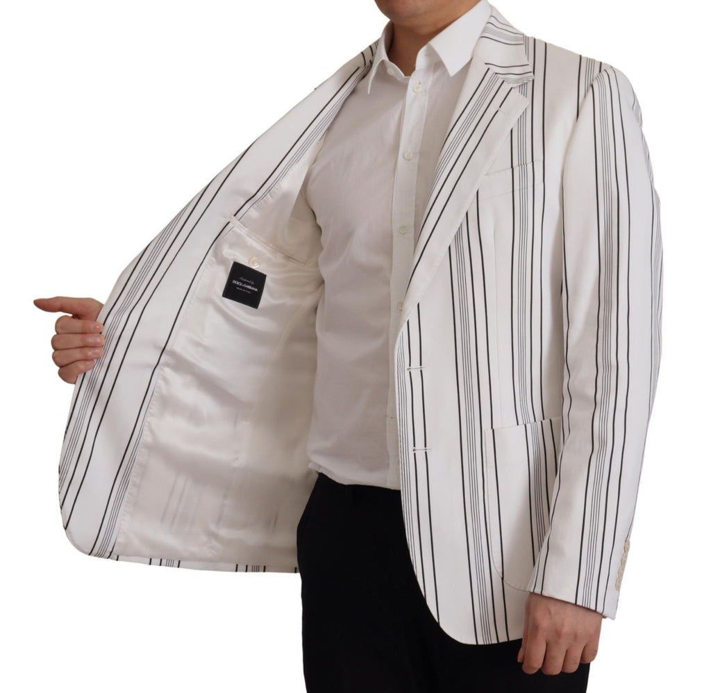 Dolce &amp; Gabbana Eleganter gestreifter Blazer aus Baumwollmischung