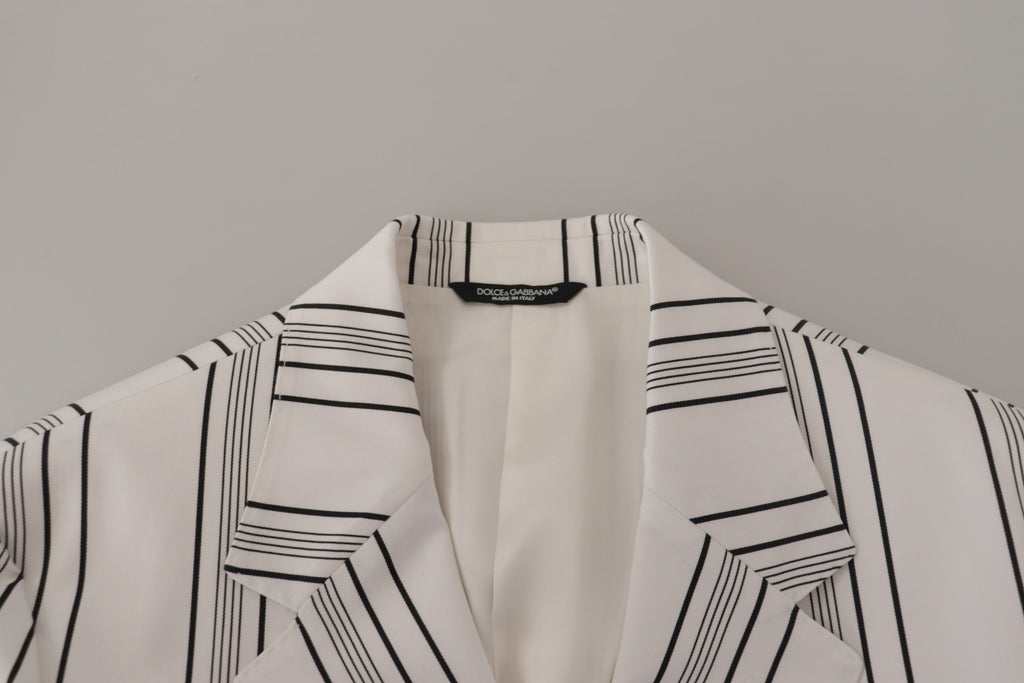 Dolce &amp; Gabbana Eleganter gestreifter Blazer aus Baumwollmischung