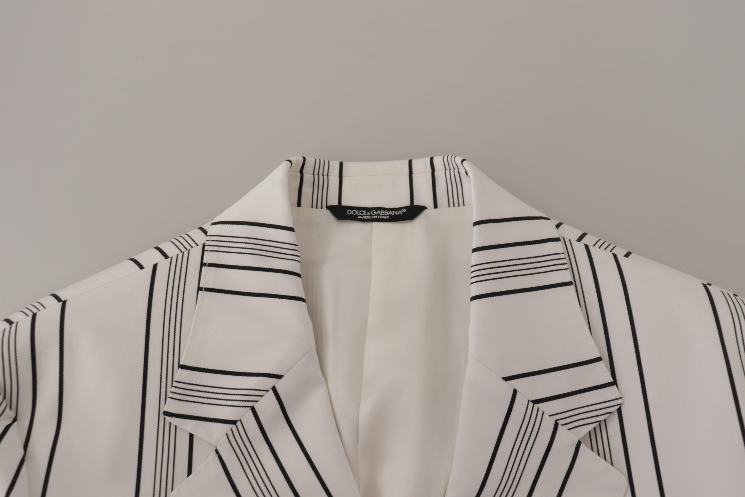 Dolce &amp; Gabbana Eleganter gestreifter Blazer aus Baumwollmischung