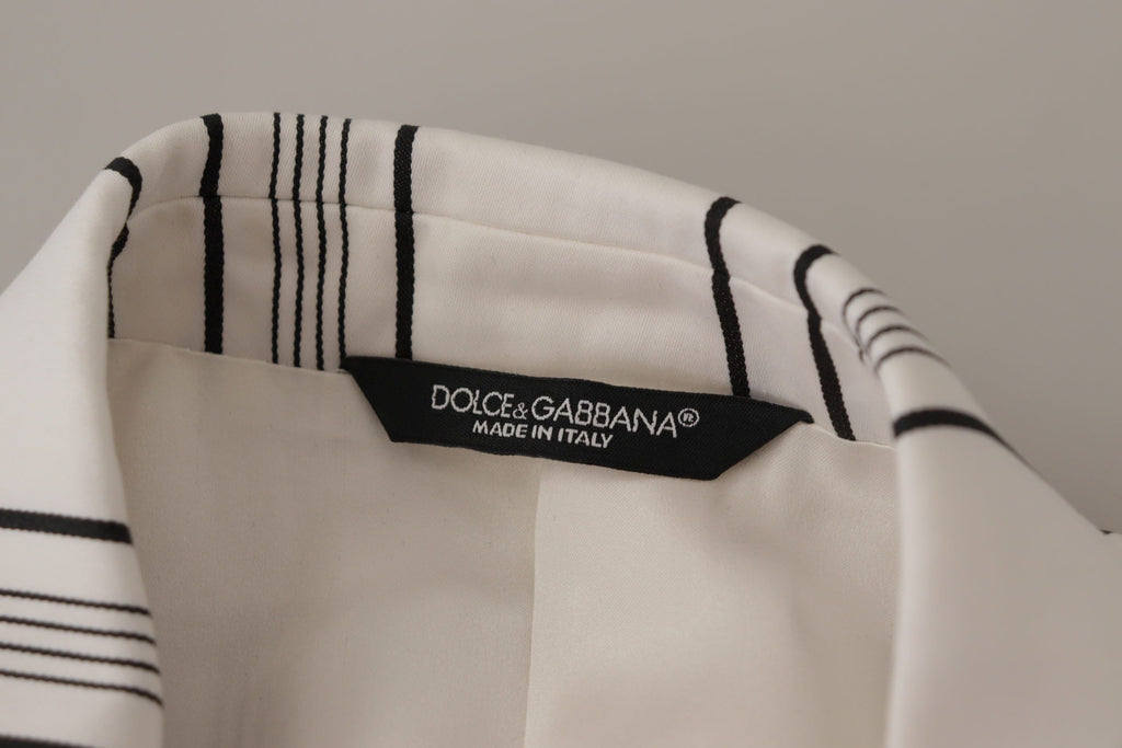 Dolce &amp; Gabbana Eleganter gestreifter Blazer aus Baumwollmischung