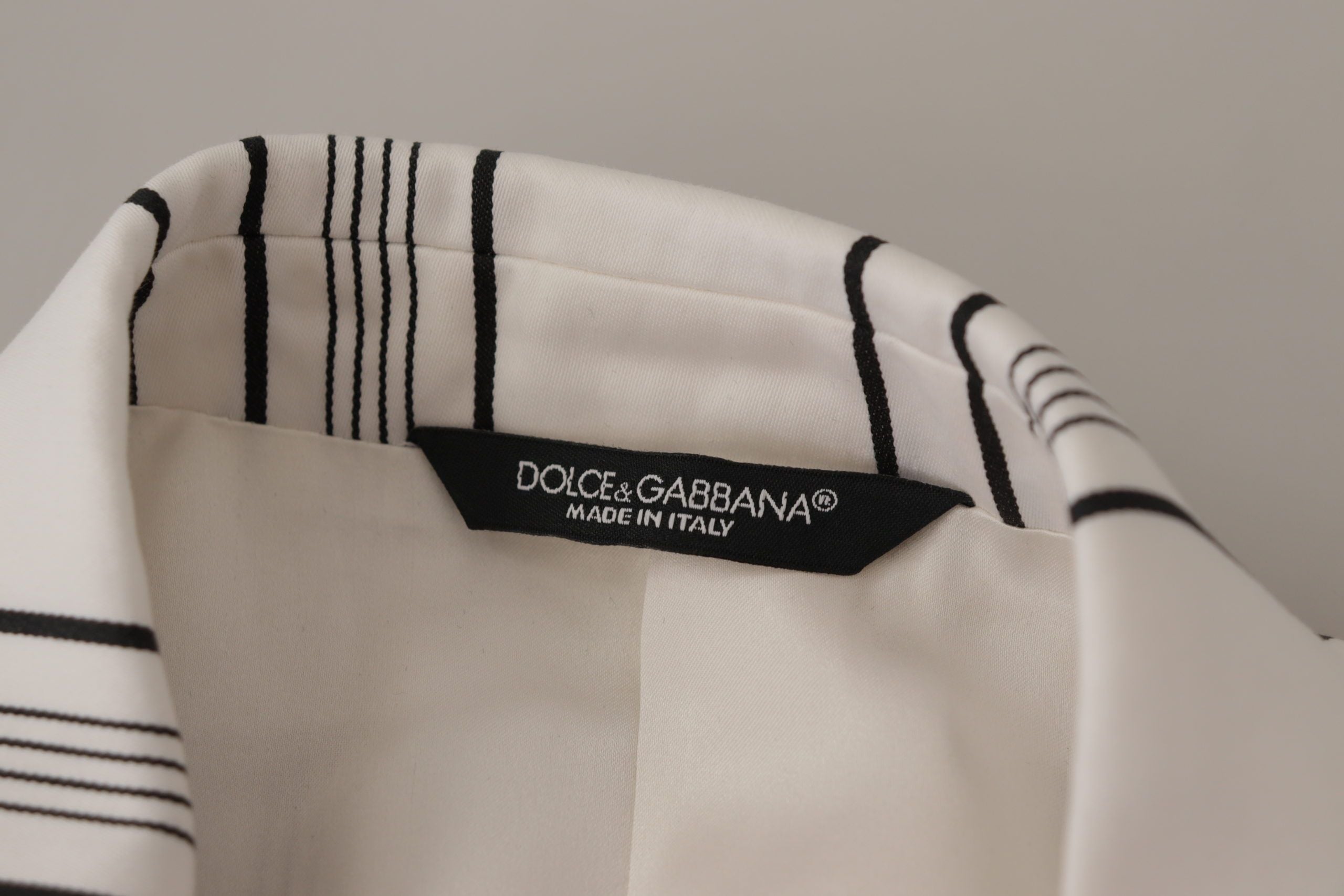 Dolce &amp; Gabbana Eleganter gestreifter Blazer aus Baumwollmischung