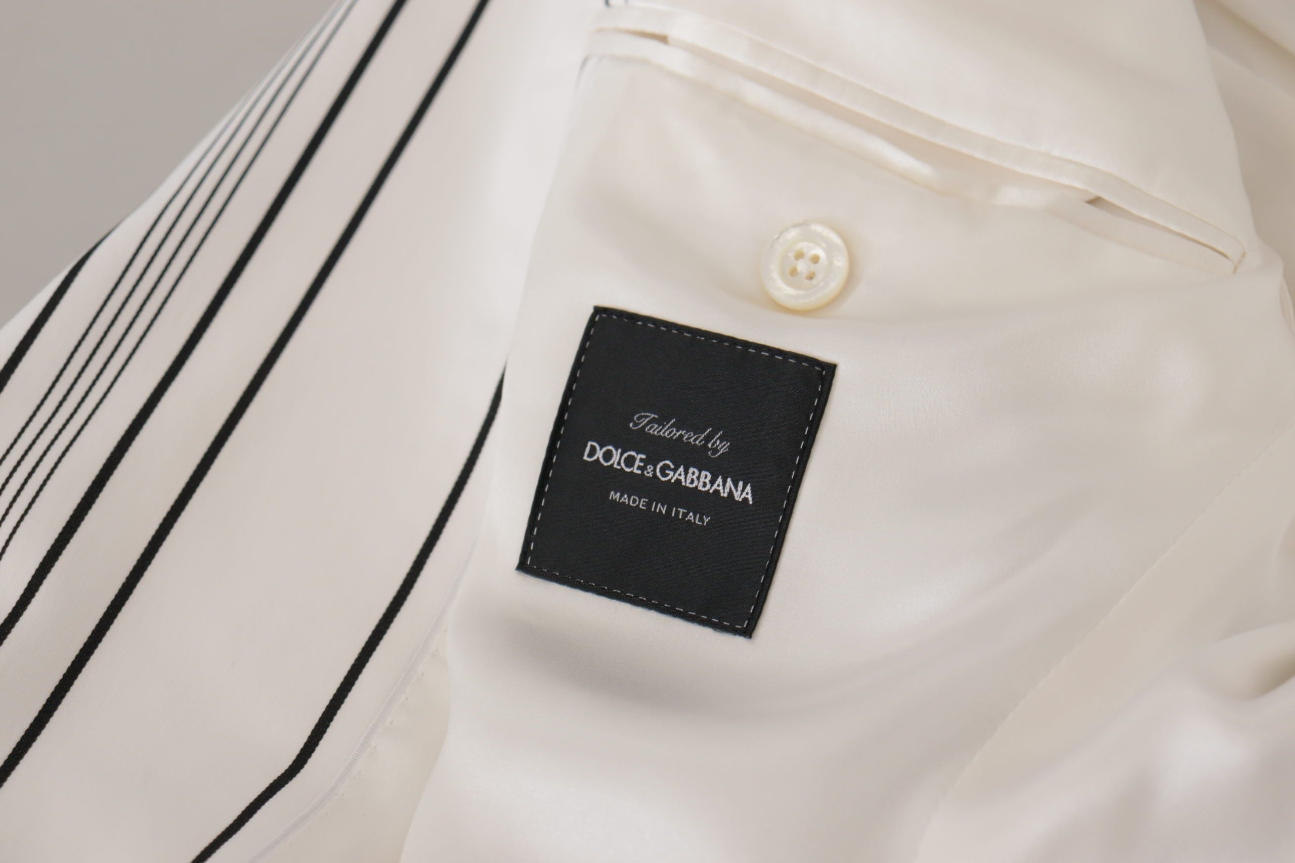 Dolce &amp; Gabbana Eleganter gestreifter Blazer aus Baumwollmischung