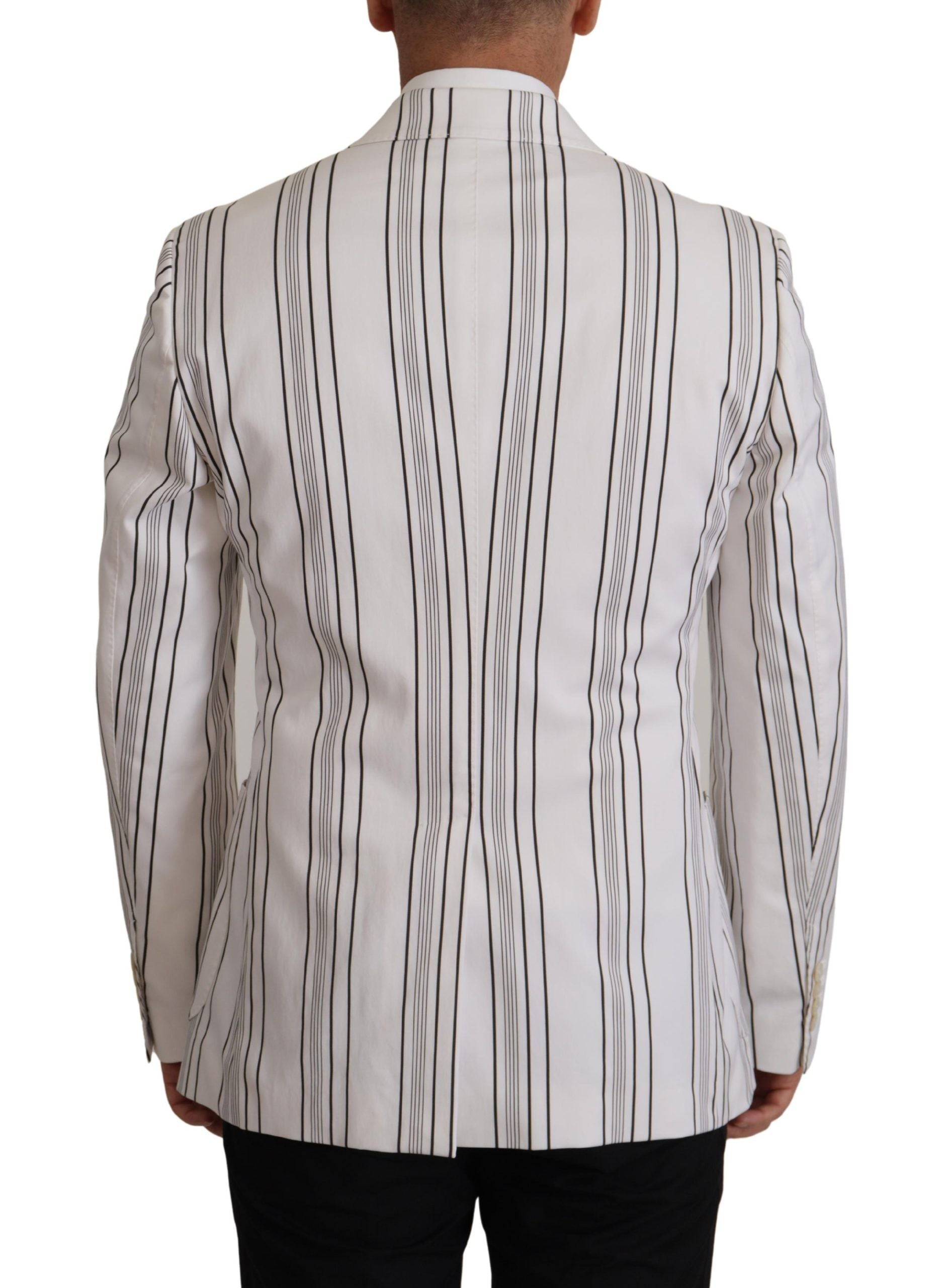 Dolce &amp; Gabbana Eleganter gestreifter Blazer aus Baumwollmischung