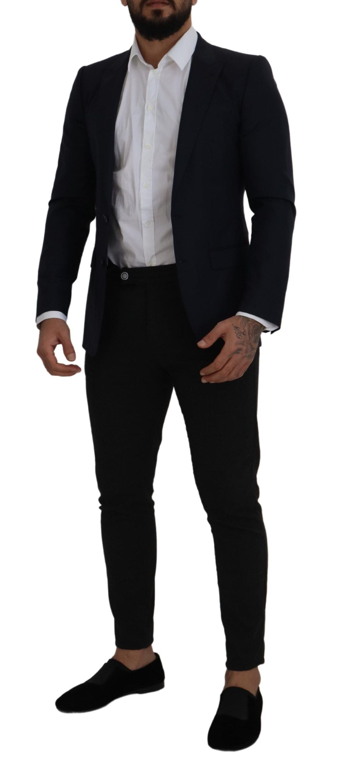 Dolce &amp; Gabbana Eleganter einreihiger Blazer aus Wolle und Seide