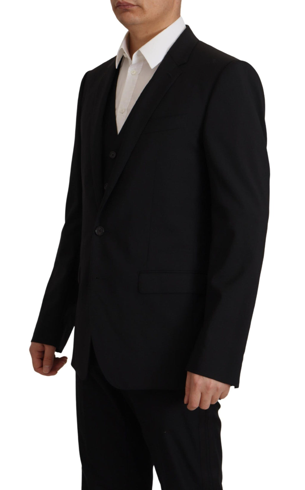 Elegantes Ensemble aus schwarzem Martini-Blazer und Weste von Dolce &amp; Gabbana