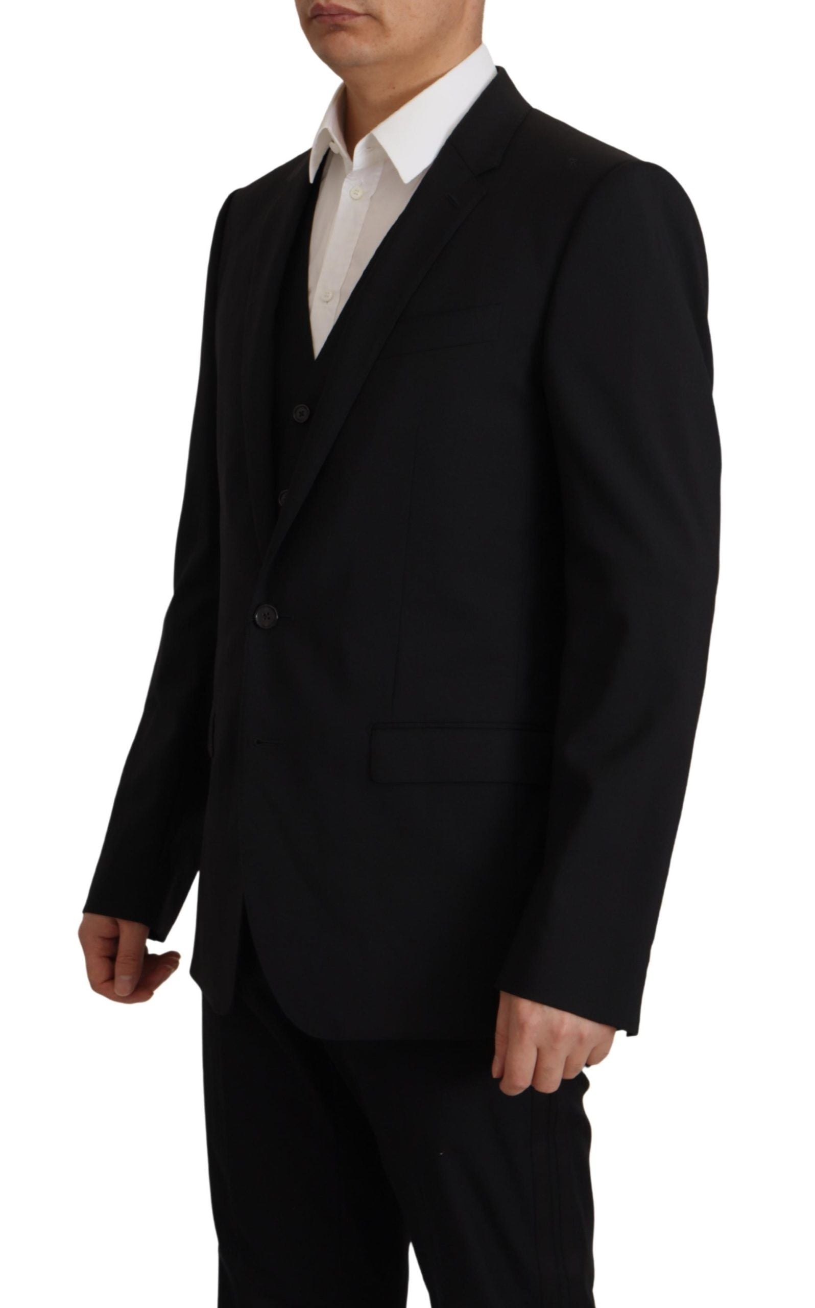 Elegantes Ensemble aus schwarzem Martini-Blazer und Weste von Dolce &amp; Gabbana