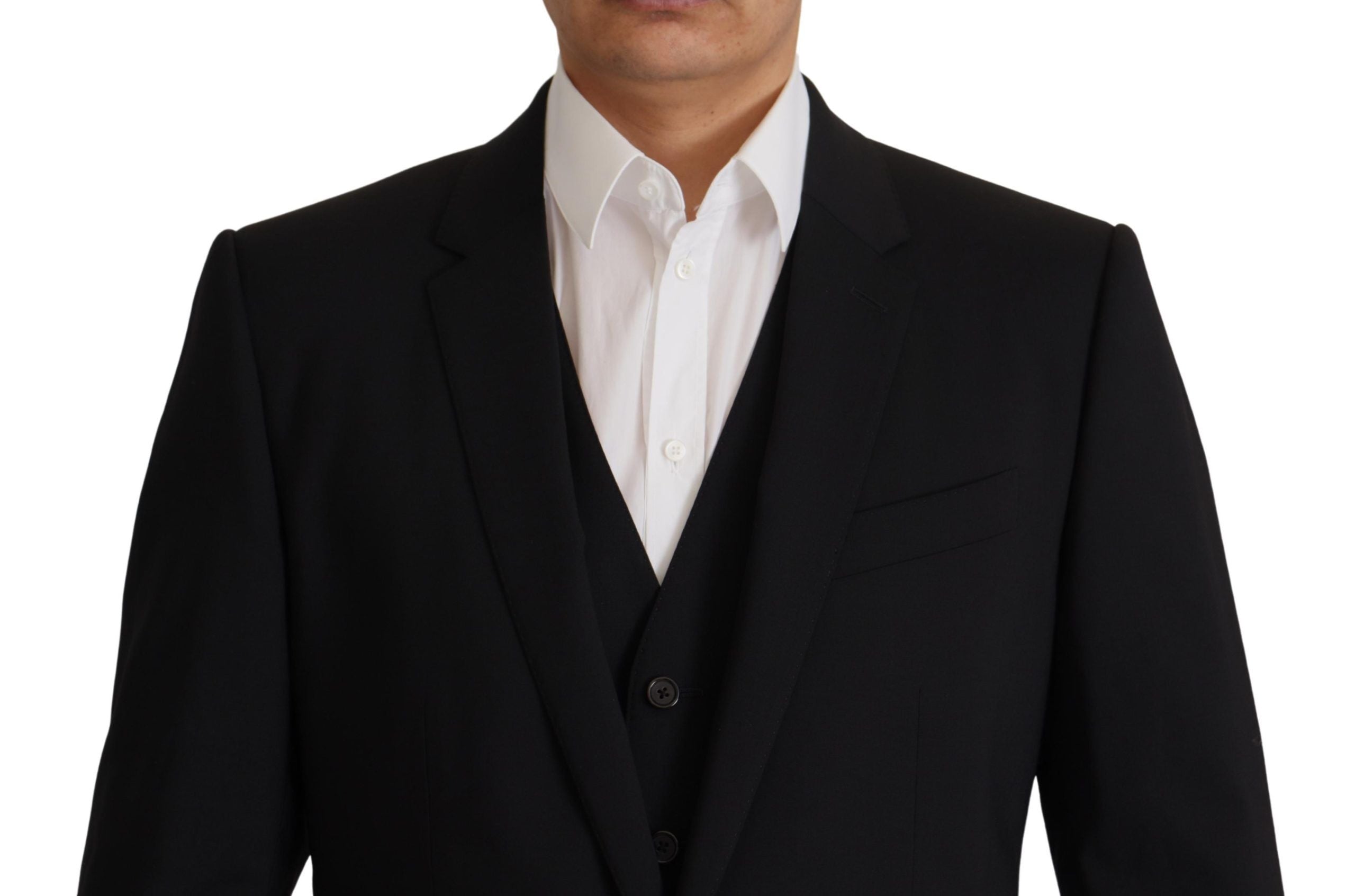 Elegantes Ensemble aus schwarzem Martini-Blazer und Weste von Dolce &amp; Gabbana