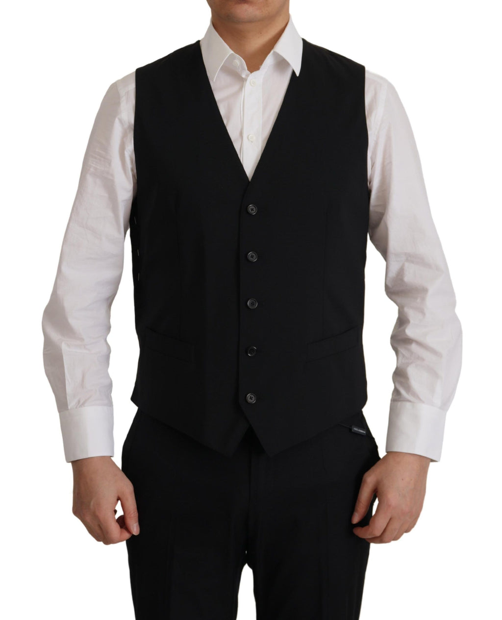 Elegantes Ensemble aus schwarzem Martini-Blazer und Weste von Dolce &amp; Gabbana