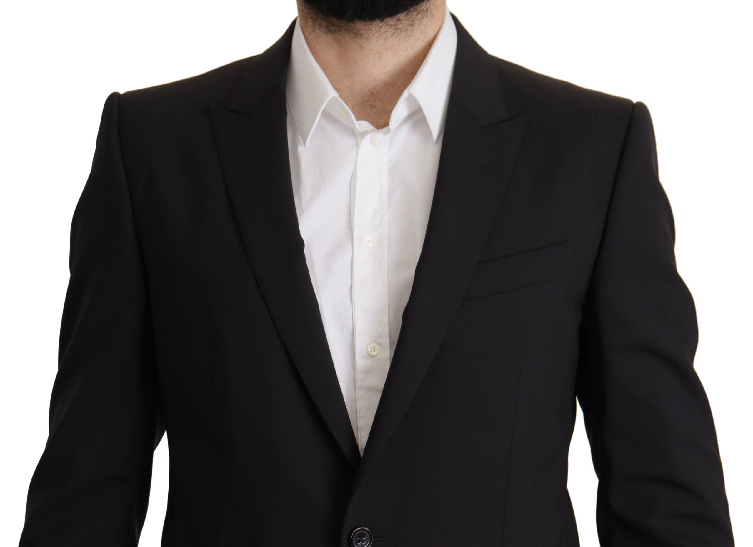 Dolce &amp; Gabbana – Elegante, schmal geschnittene schwarze Blazerjacke