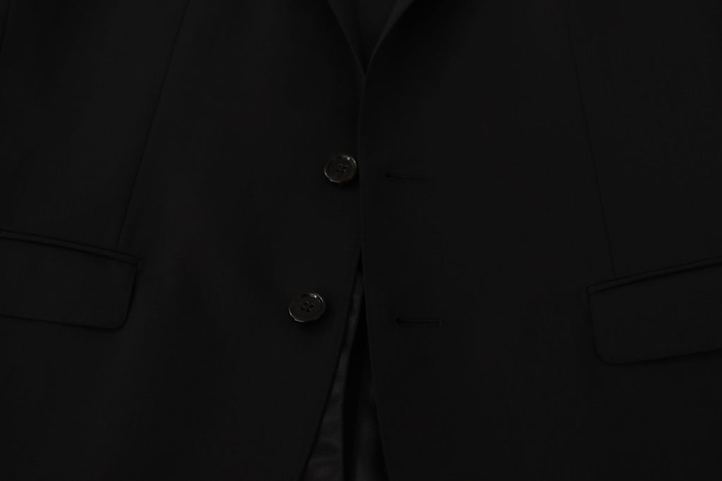 Dolce &amp; Gabbana – Elegante, schmal geschnittene schwarze Blazerjacke