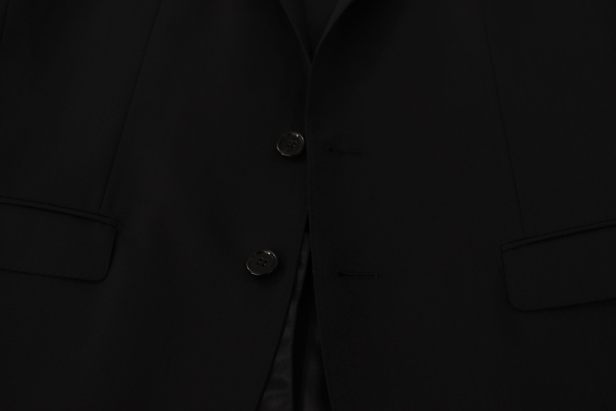 Dolce &amp; Gabbana – Elegante, schmal geschnittene schwarze Blazerjacke
