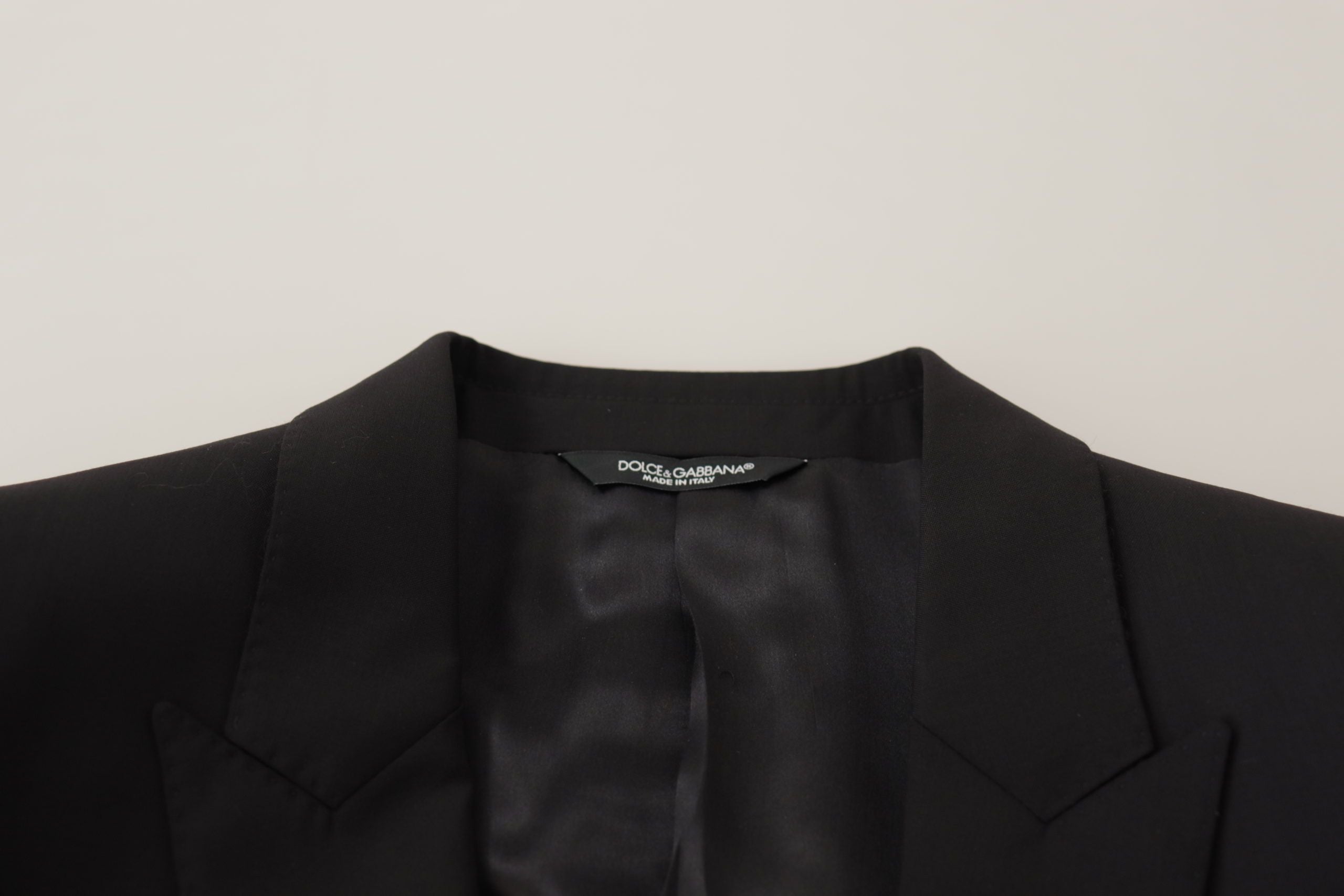 Dolce &amp; Gabbana – Elegante, schmal geschnittene schwarze Blazerjacke