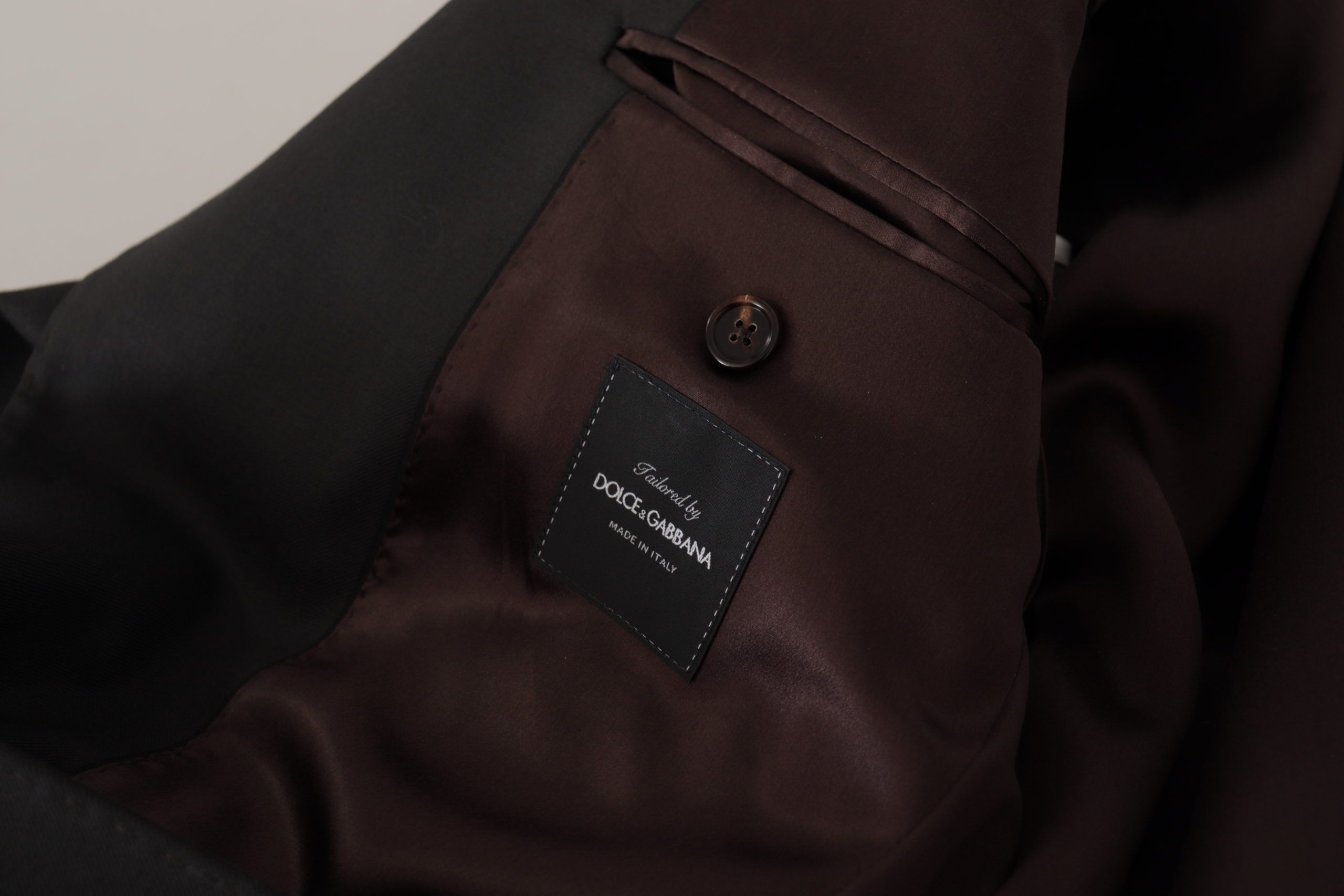 Dolce &amp; Gabbana Elegante, schmale Blazerjacke aus schwarzer Wolle