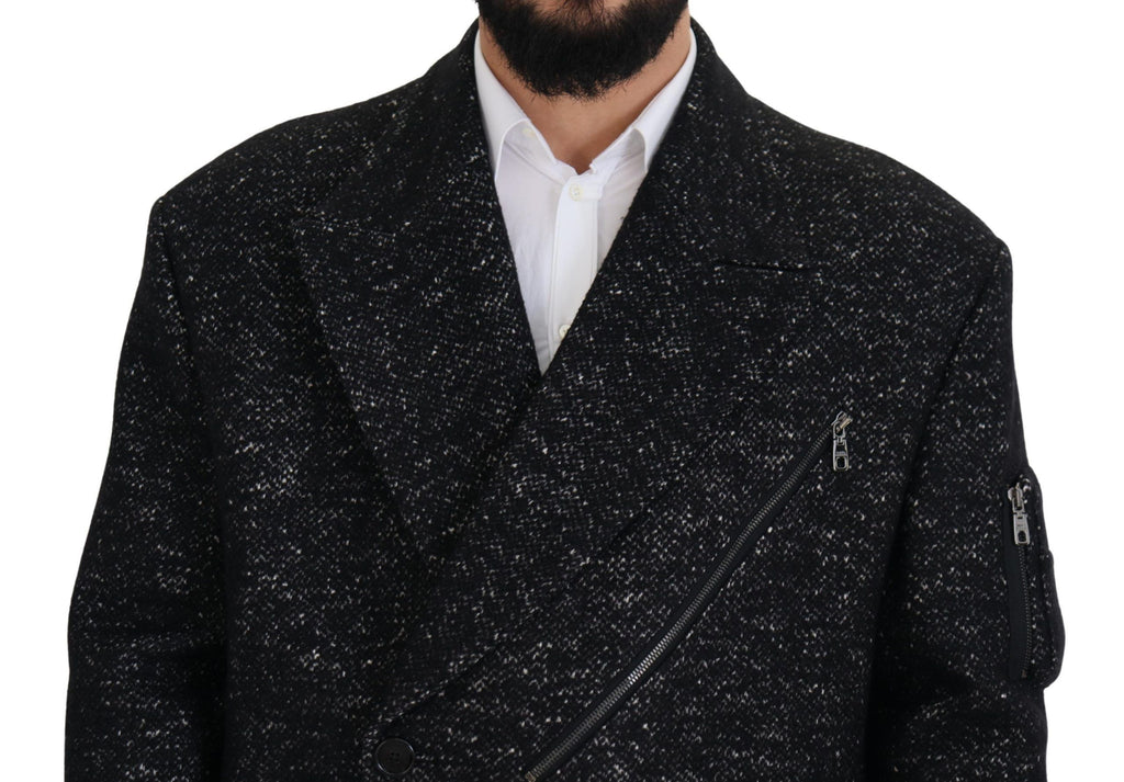 Dolce &amp; Gabbana – Elegante, gemusterte Zweireiherjacke aus Wolle