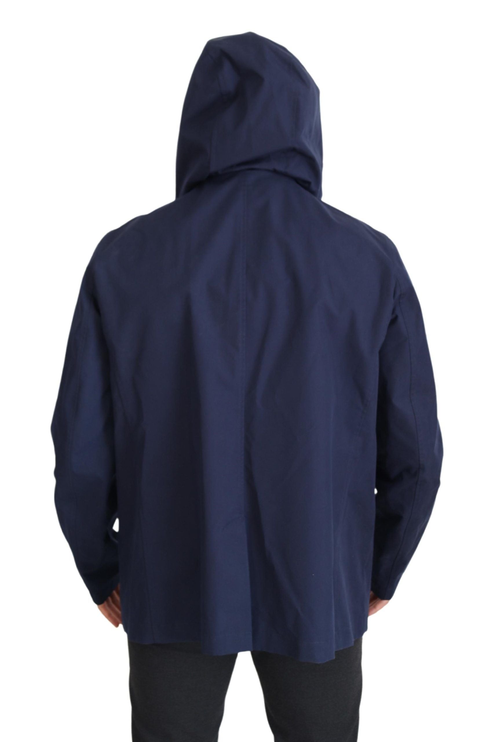 Dolce &amp; Gabbana Elegante zweireihige blaue Parkajacke