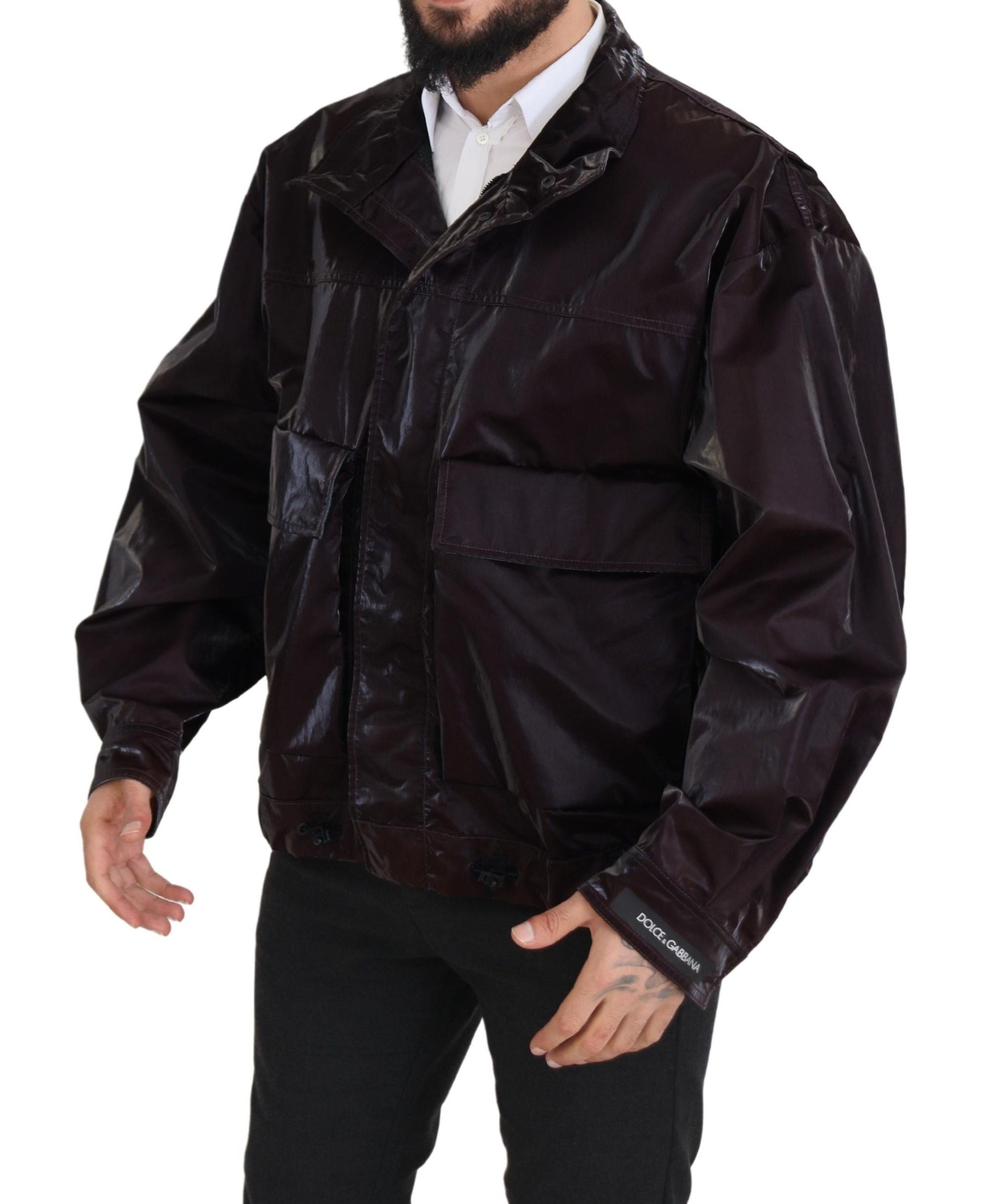 Dolce &amp; Gabbana Elegante Bordeaux-Jacke mit Kragen