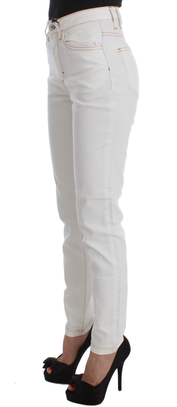 Cavalli Chic Slim Fit Jeans in Weiß