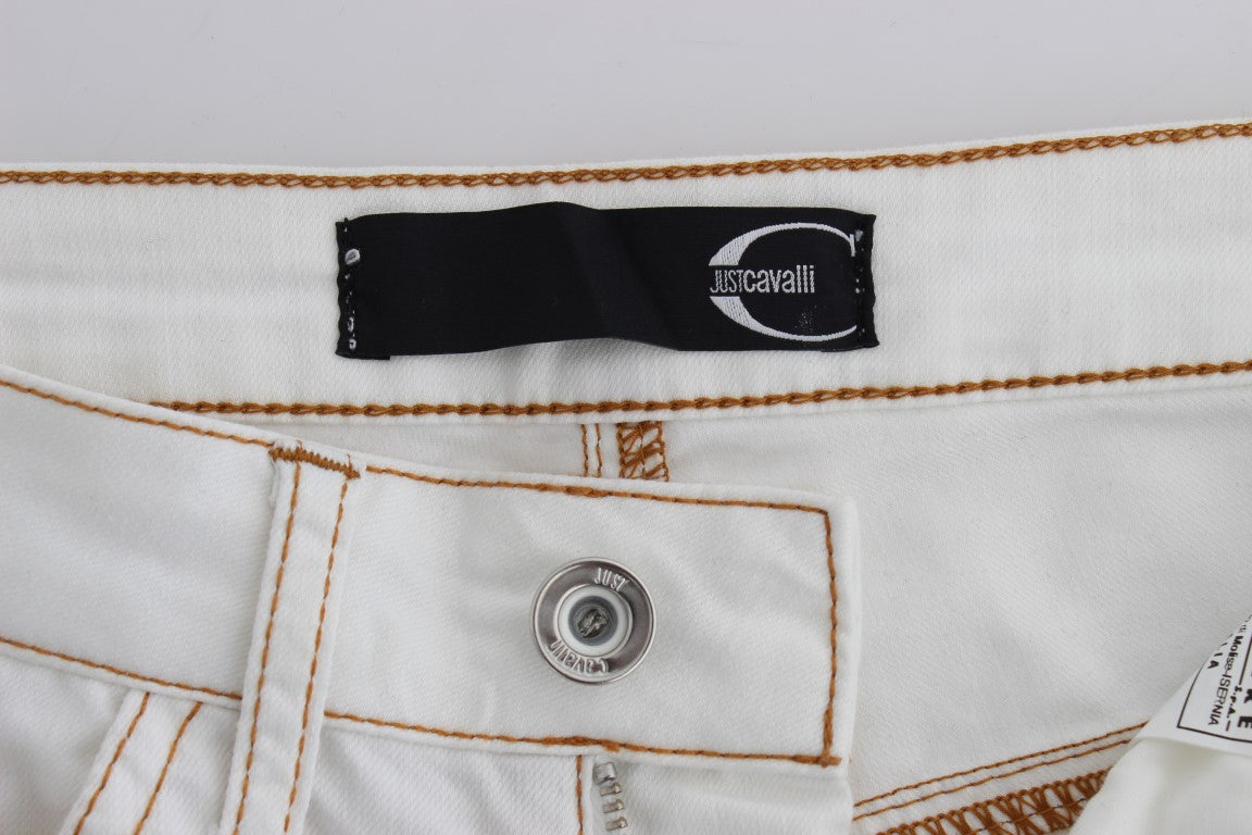 Cavalli Chic Slim Fit Jeans in Weiß