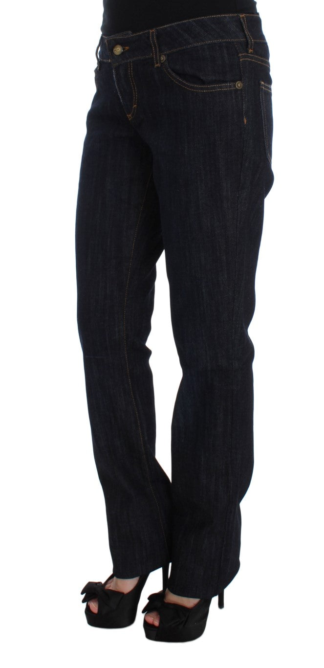 Cavalli Chic Blaue Straight Fit Designer-Jeans