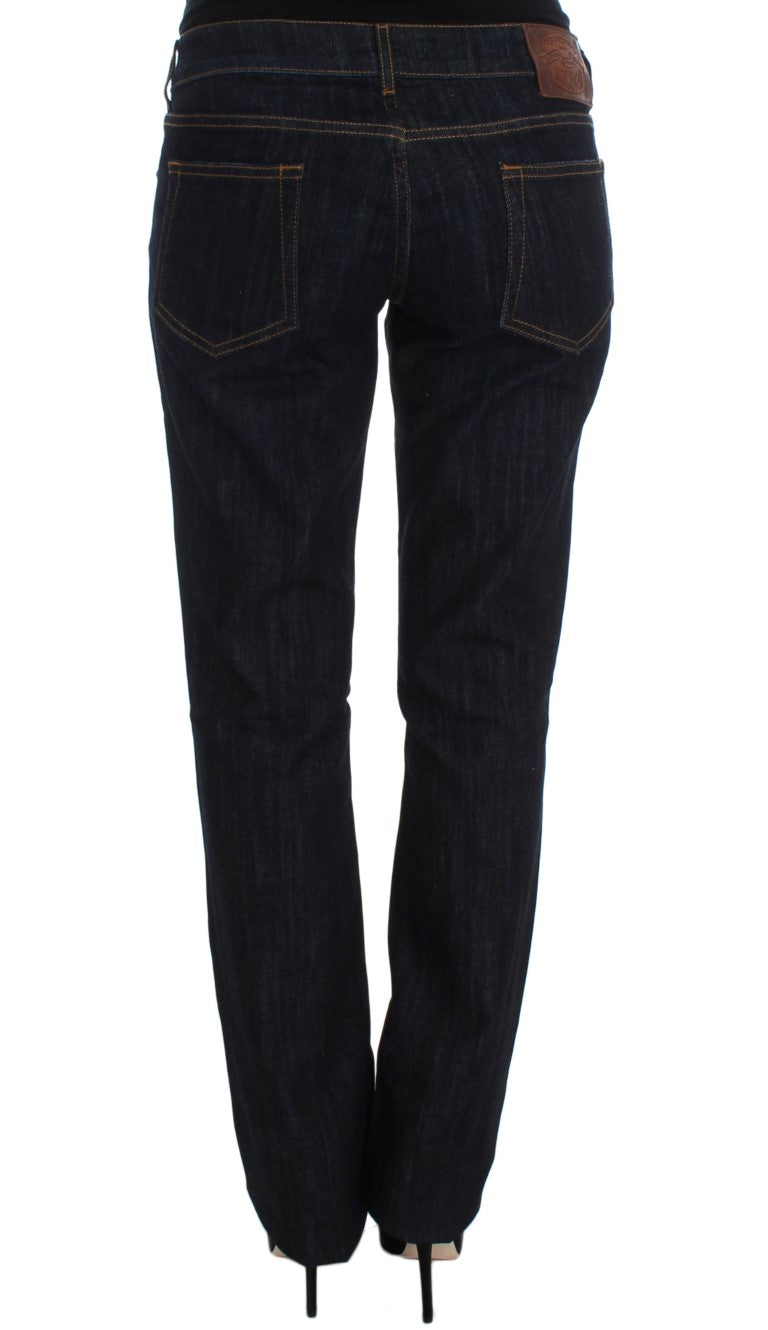 Cavalli Chic Blaue Straight Fit Designer-Jeans
