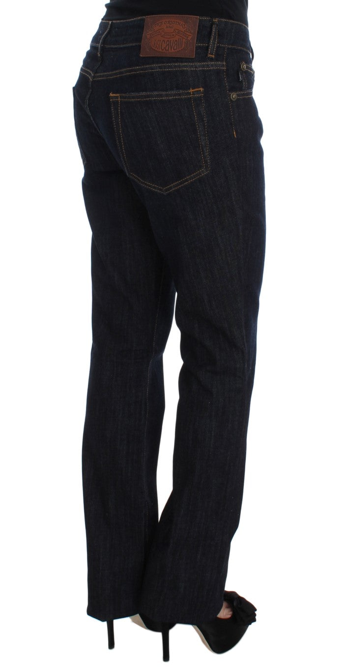 Cavalli Chic Blaue Straight Fit Designer-Jeans