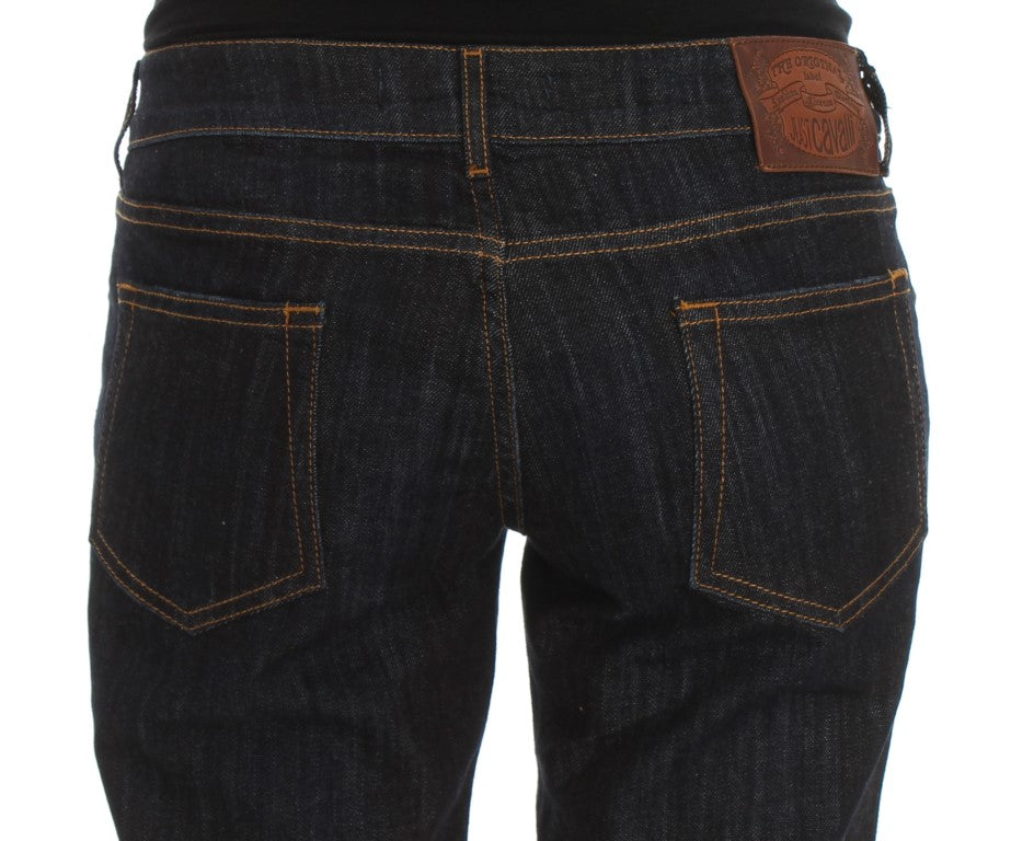 Cavalli Chic Blaue Straight Fit Designer-Jeans