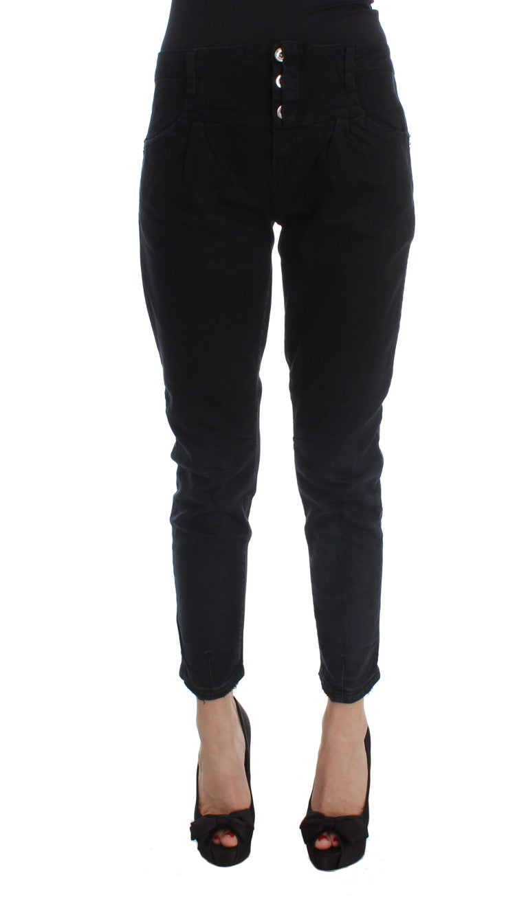 Costume National Sleek Slim Fit Jeans in Schwarz
