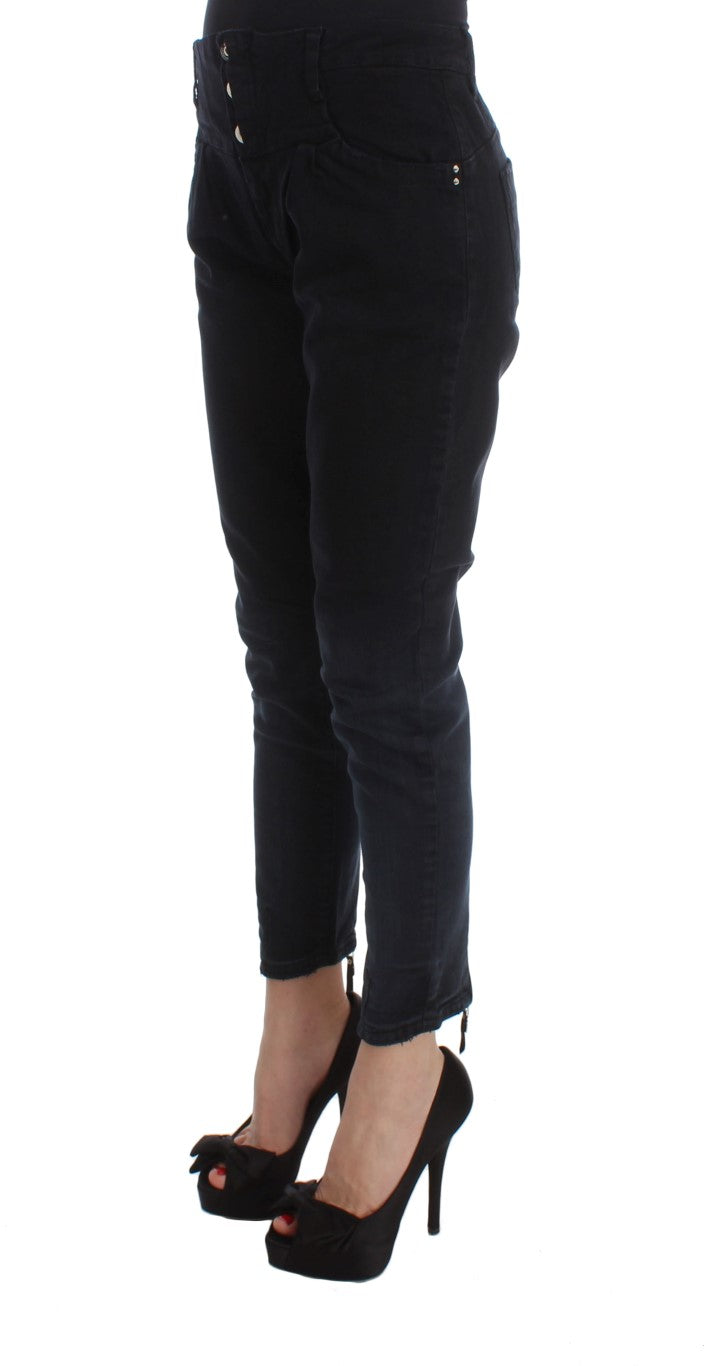 Costume National Sleek Slim Fit Jeans in Schwarz