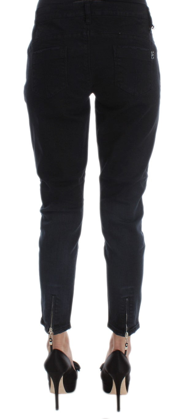 Costume National Sleek Slim Fit Jeans in Schwarz
