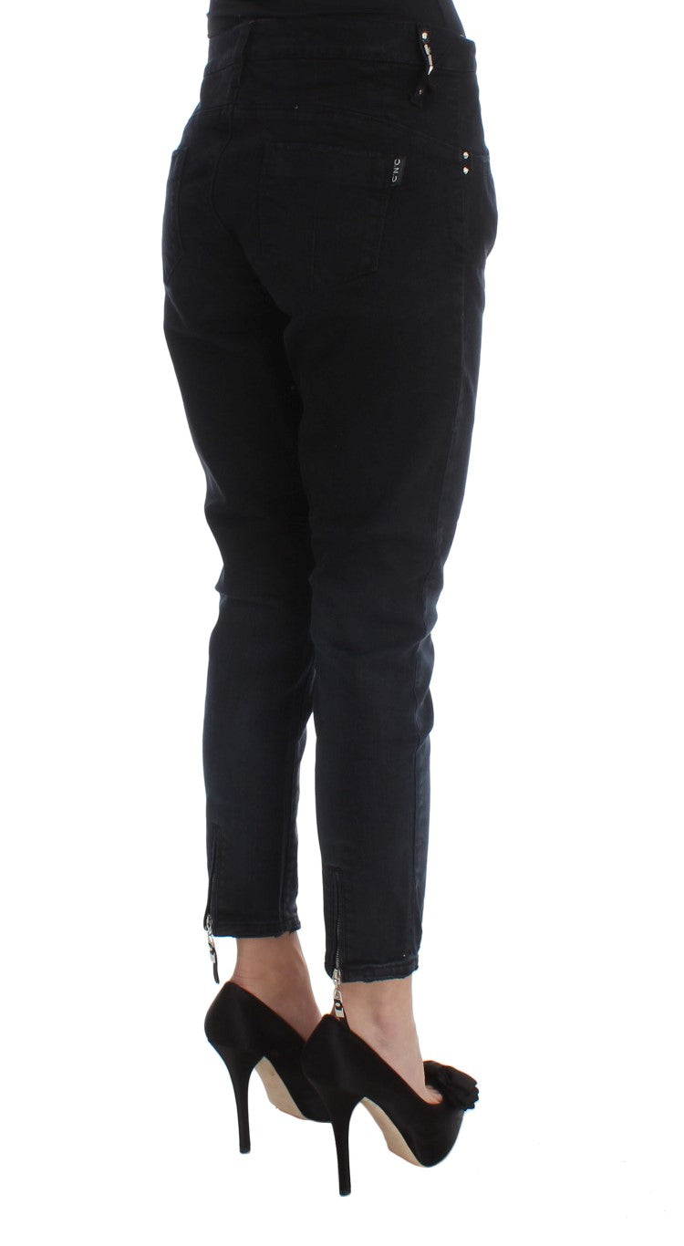 Costume National Sleek Slim Fit Jeans in Schwarz
