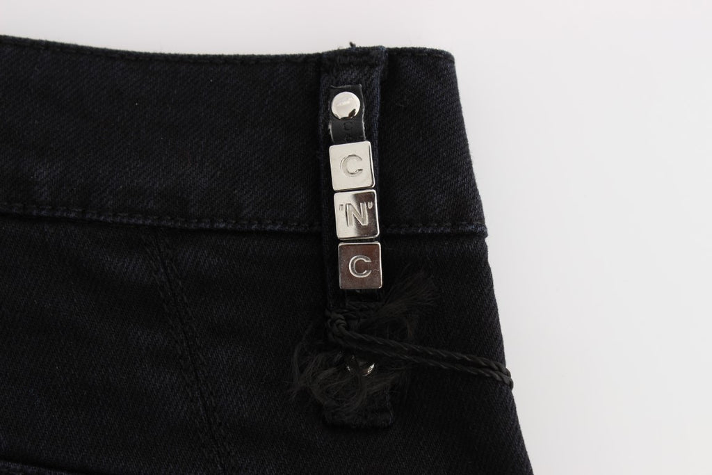 Costume National Sleek Slim Fit Jeans in Schwarz