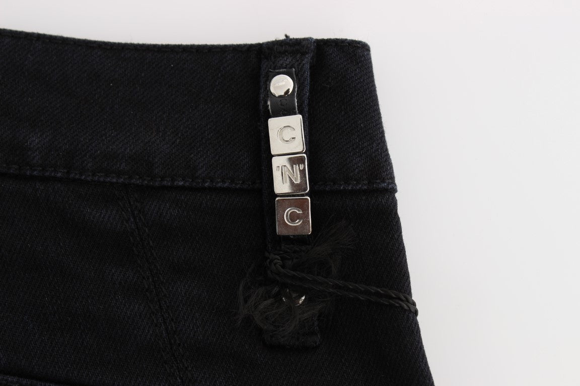 Costume National Sleek Slim Fit Jeans in Schwarz