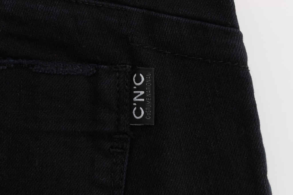 Costume National Sleek Slim Fit Jeans in Schwarz