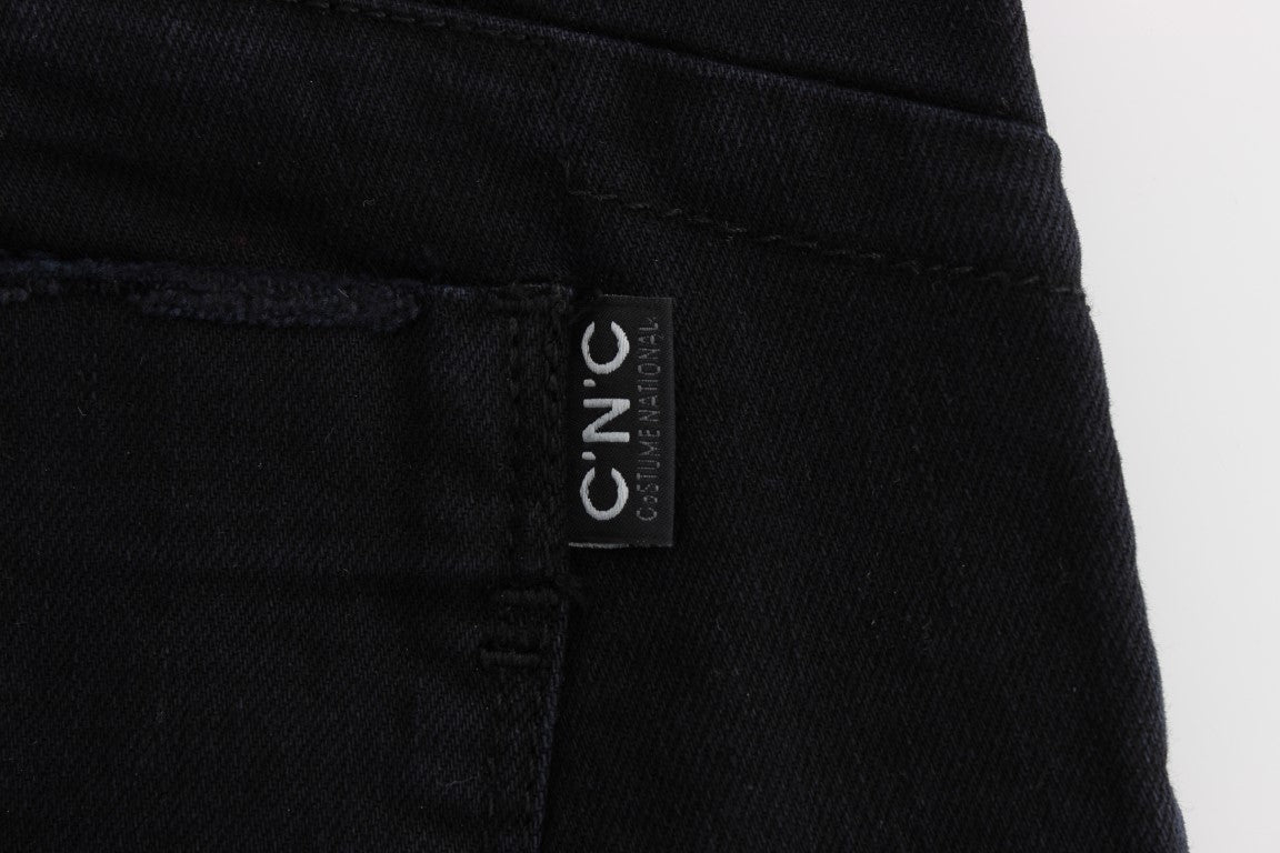 Costume National Sleek Slim Fit Jeans in Schwarz