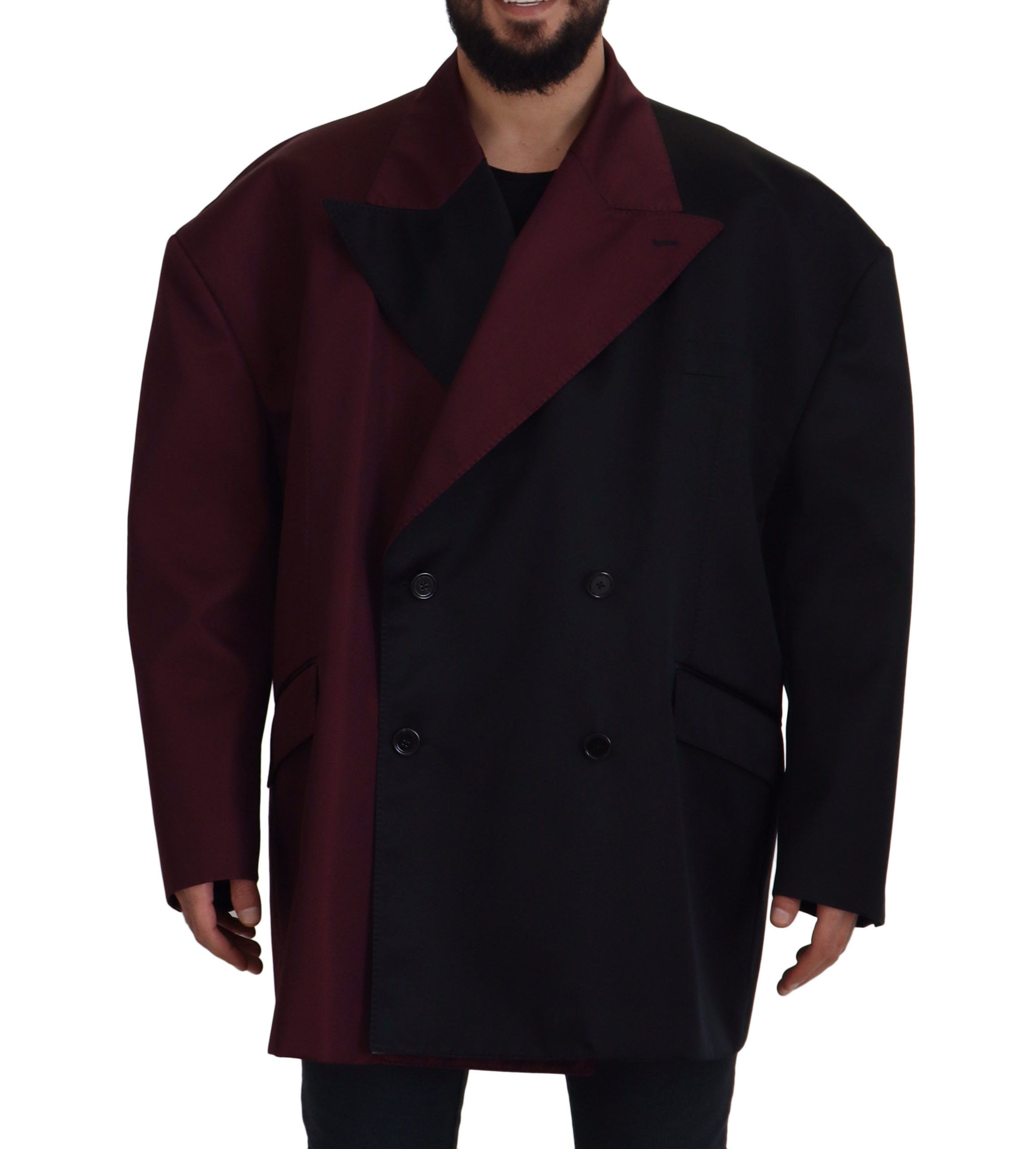 Dolce &amp; Gabbana Elegante Bordeaux-Zweireiherjacke