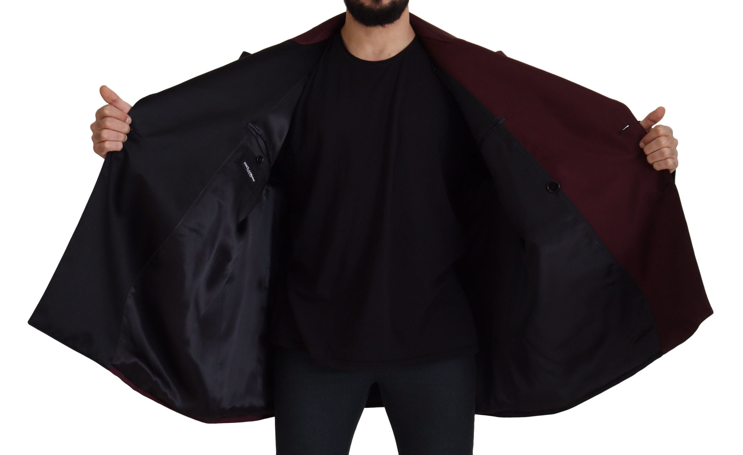 Dolce &amp; Gabbana Elegante Bordeaux-Zweireiherjacke