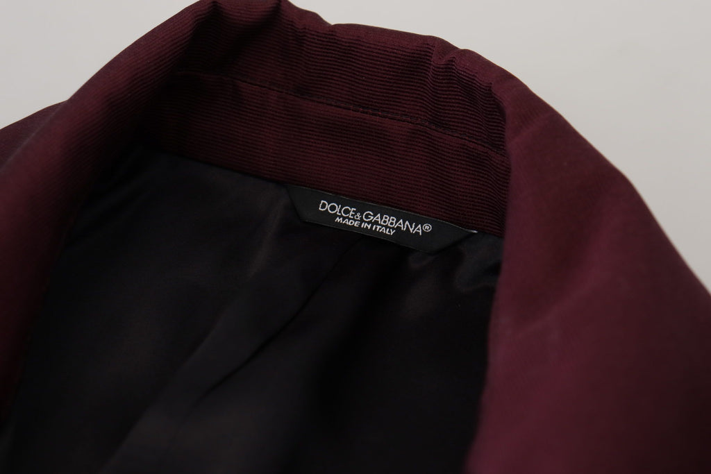 Dolce &amp; Gabbana Elegante Bordeaux-Zweireiherjacke