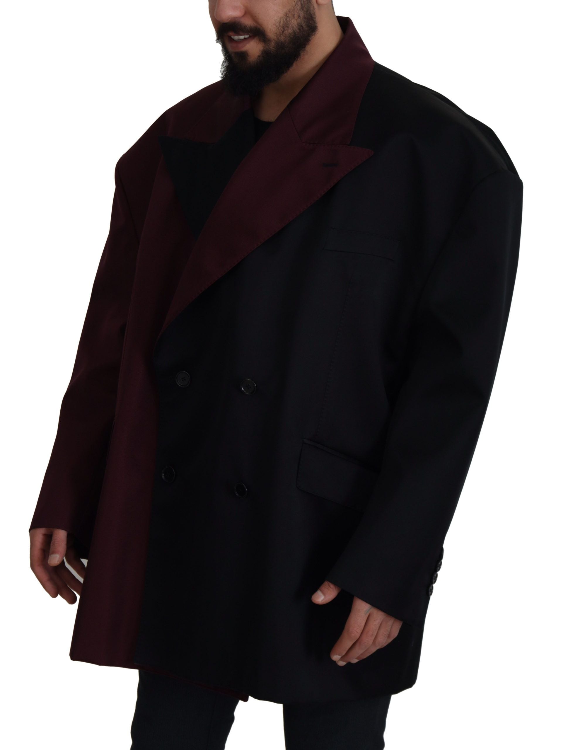 Dolce &amp; Gabbana Elegante Bordeaux-Zweireiherjacke