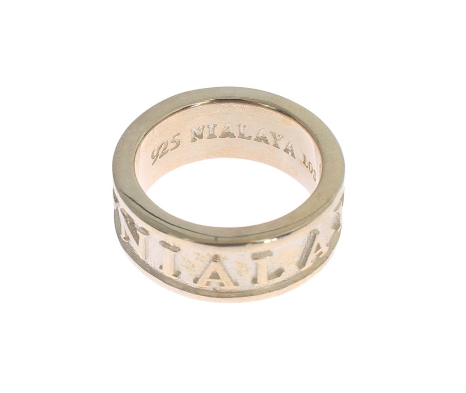 Nialaya Silver Splendor Sterling Ring für Herren
