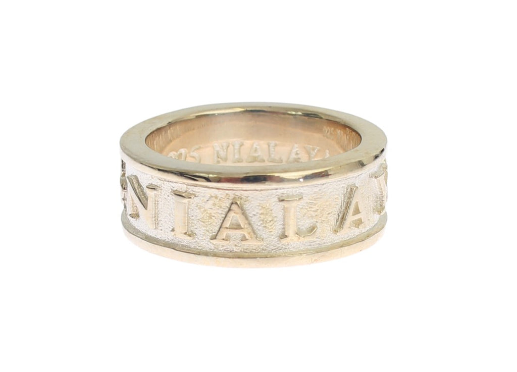 Nialaya Silver Splendor Sterling Ring für Herren