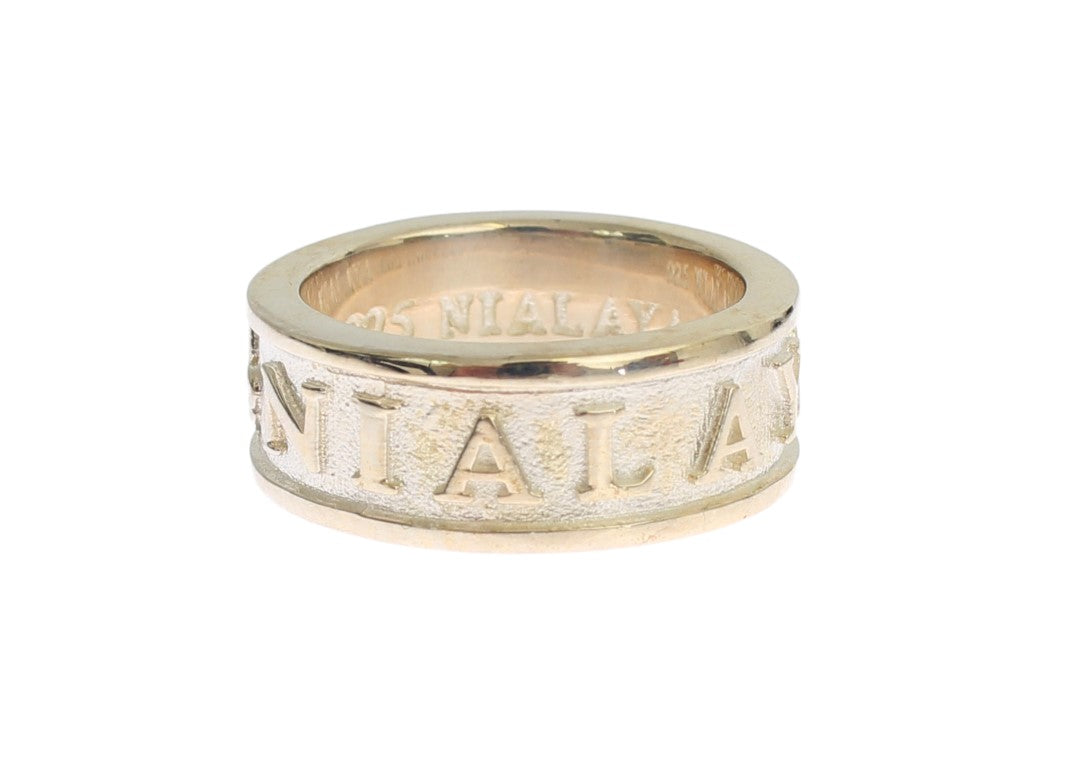 Nialaya Silver Splendor Sterling Ring für Herren